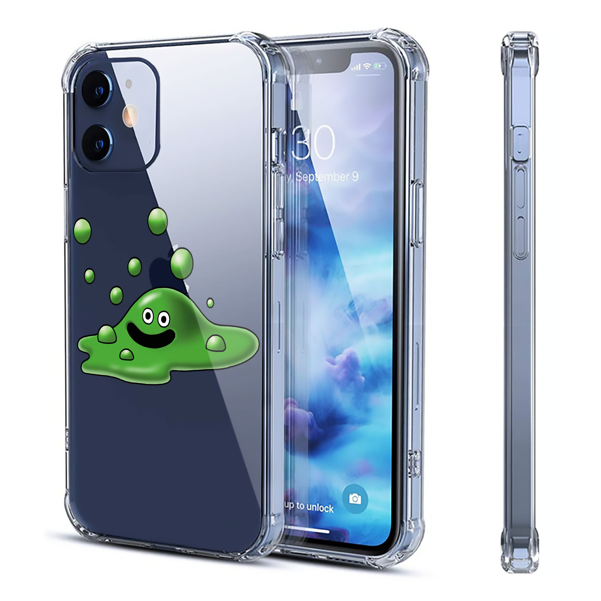 （画像用） ドラゴンクエスト Doragon Kuesuto Dragon Quest 【iPhone 12シリーズ対応】透明スマホケース（クリアソフトケース）